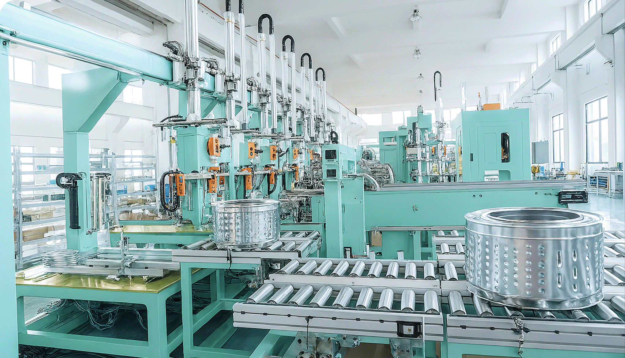 l&iacute;nea de ensamblaje de la lavadora